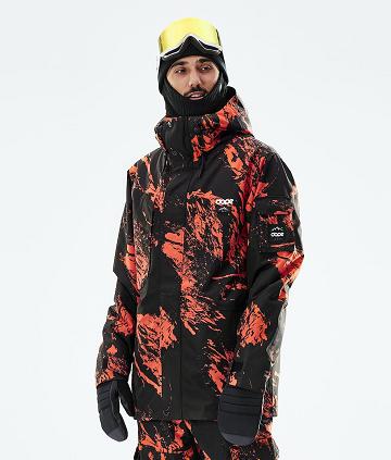 Dope Adept 2021 Paint Snowboardkabát Férfi Narancssárga | HUBC2730