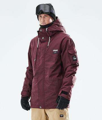 Dope Adept 2021 Snowboardkabát Férfi Bordó | HUMA2728