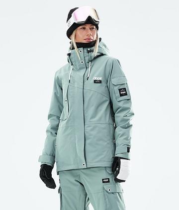 Dope Adept W 2021 Snowboardkabát Női Zöld | HULH3400