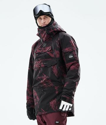 Dope Akin 2021 Paint Snowboardkabát Férfi Bordó | HURW2750