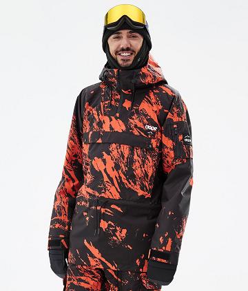 Dope Annok Paint Snowboardkabát Férfi Narancssárga | HUKI2762