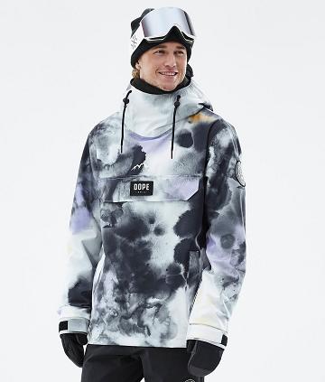 Dope Blizzard Tiedye Snowboardkabát Férfi Fekete Lila | HUAP2788