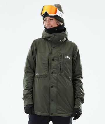 Dope Insulated W Snowboardkabát Női Olivazöld Zöld | HUPQ3487