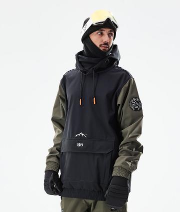 Dope Wylie Patch Snowboardkabát Férfi Fekete Zöld | HUCE2829