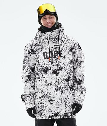 Dope Yeti 2021 Capital Snowboardkabát Férfi Fehér Fekete | HUHK2836