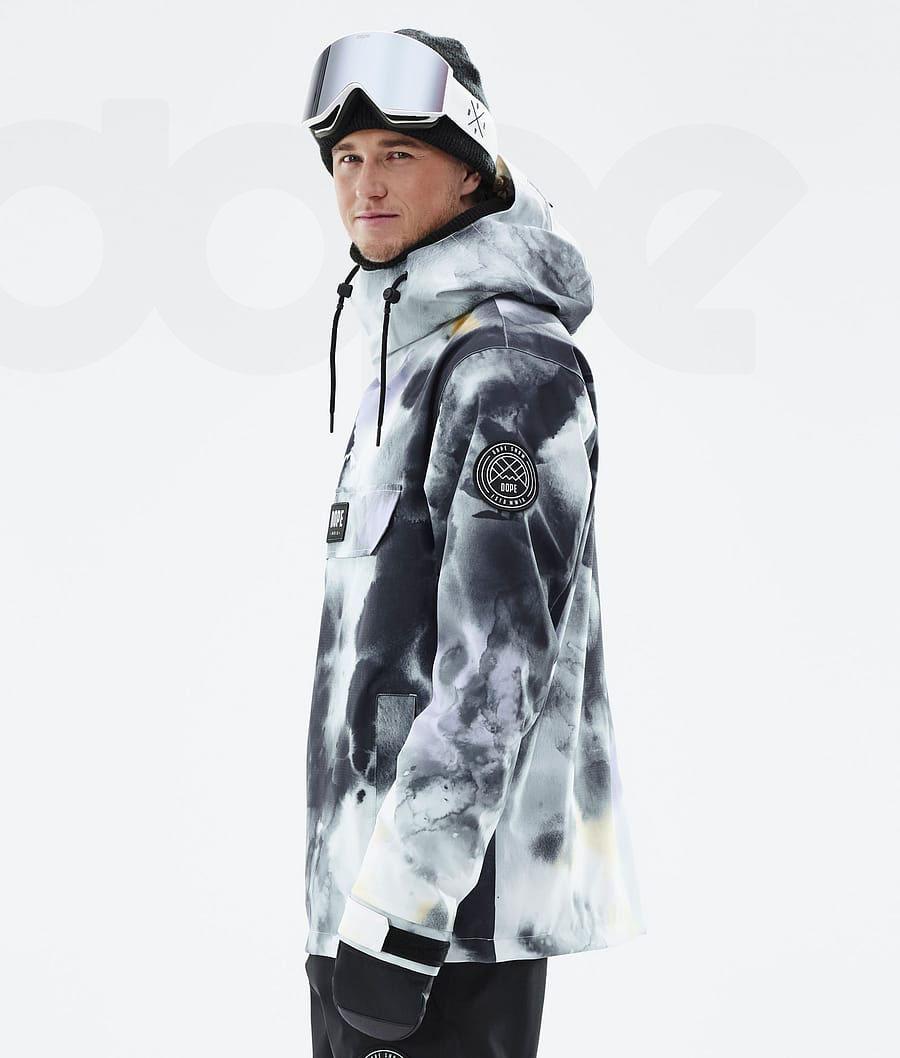 Dope Blizzard Tiedye Snowboardkabát Férfi Fekete Lila | HUAP2788