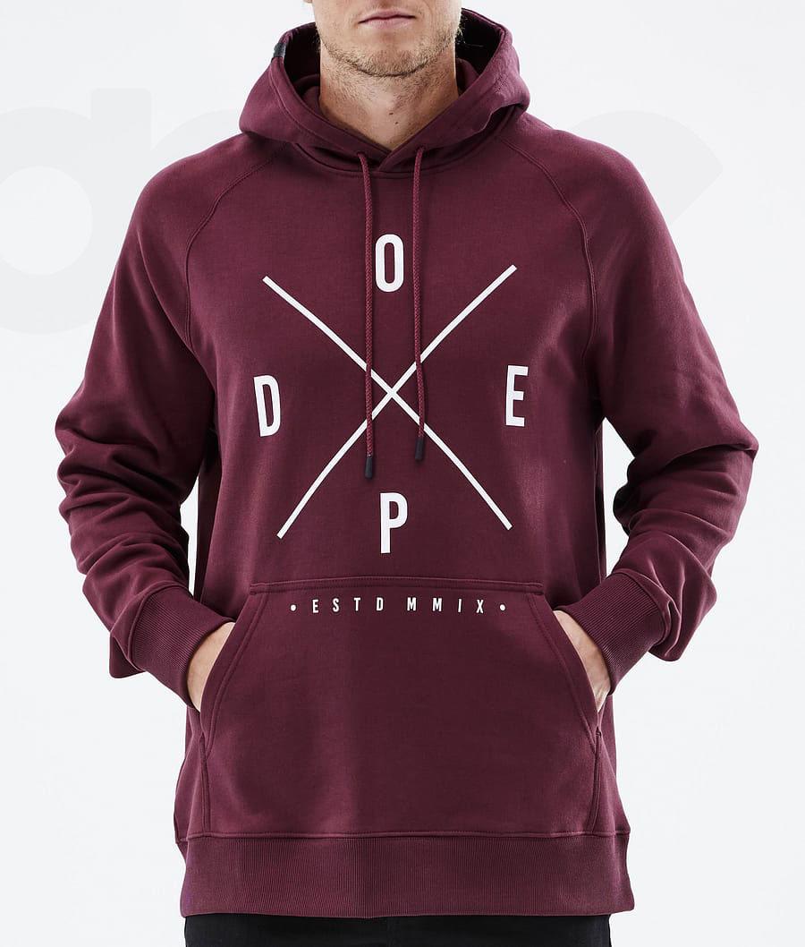 Dope Common 2X-Up Kapucnis Pulóver Férfi Bordó | HUDN2999