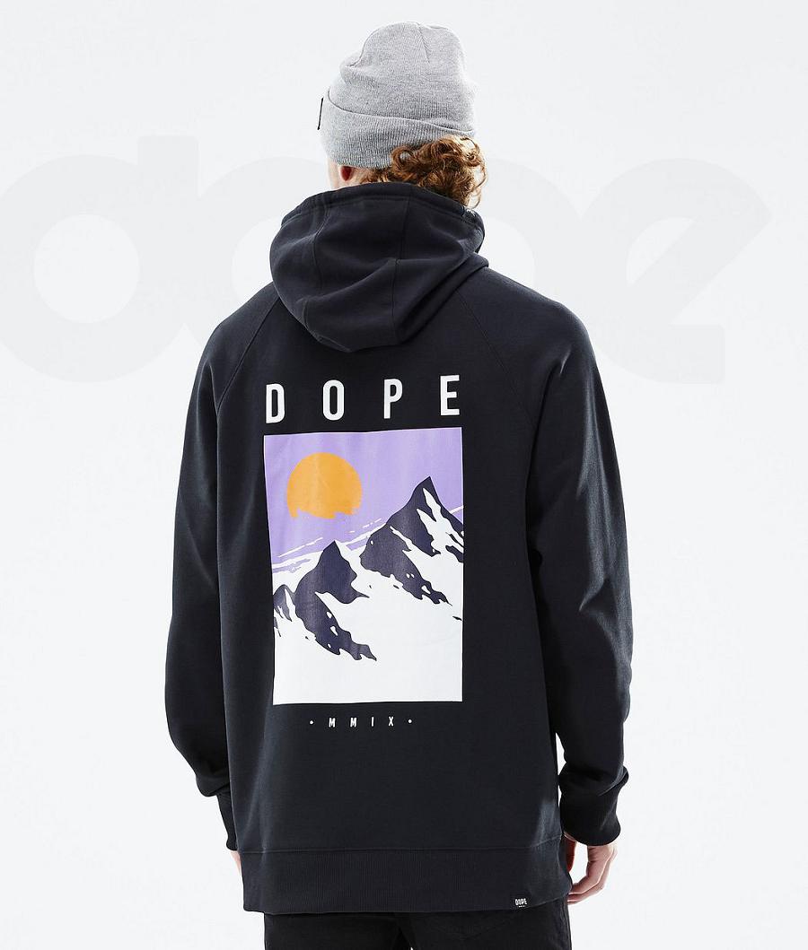 Dope Common Peak Kapucnis Pulóver Férfi Fekete | HUOR3003