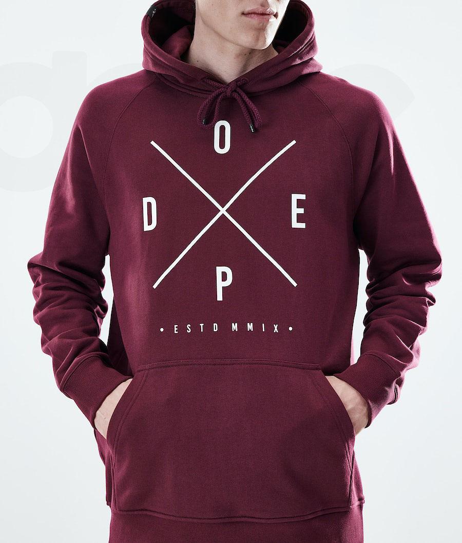 Dope Daily 2X-UP Kapucnis Pulóver Férfi Bordó | HUMA3012