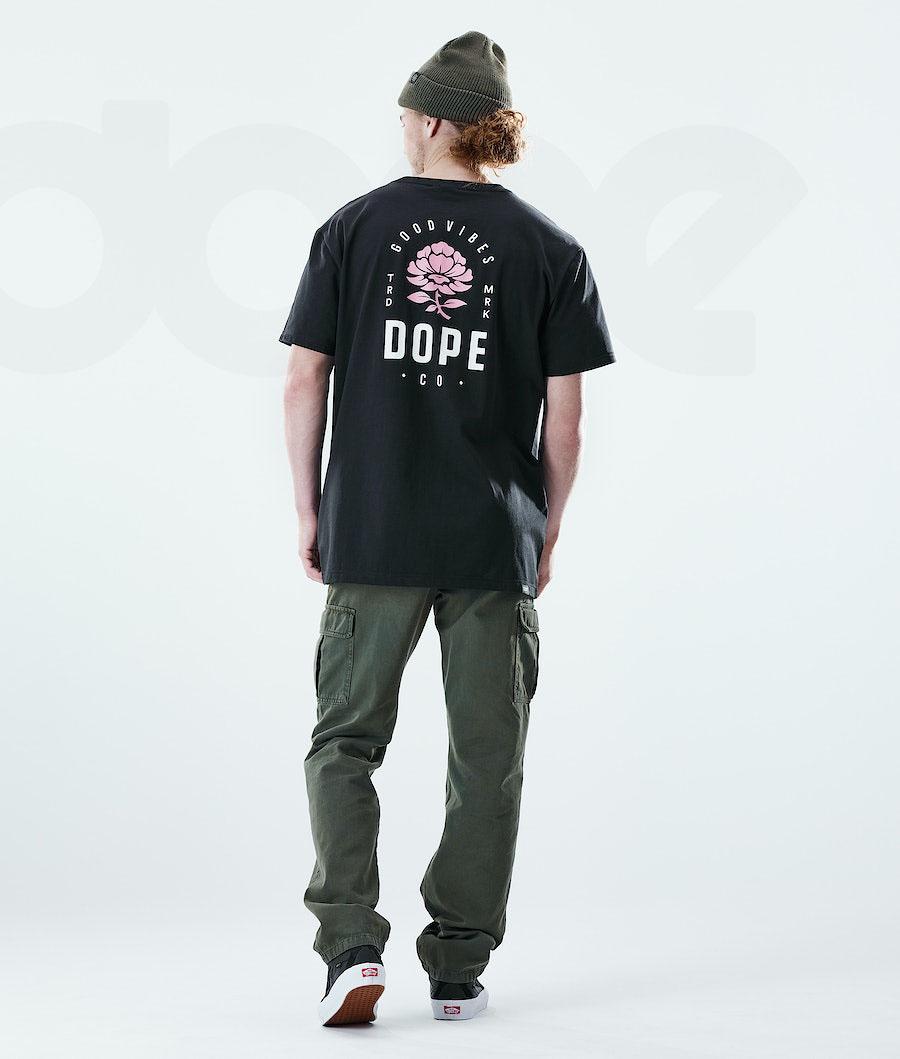 Dope Daily Rose Póló Férfi Fekete | HUOR2985