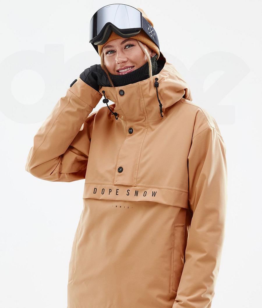 Dope Legacy W Snowboardkabát Női Khaki Sárga | HUEX3494