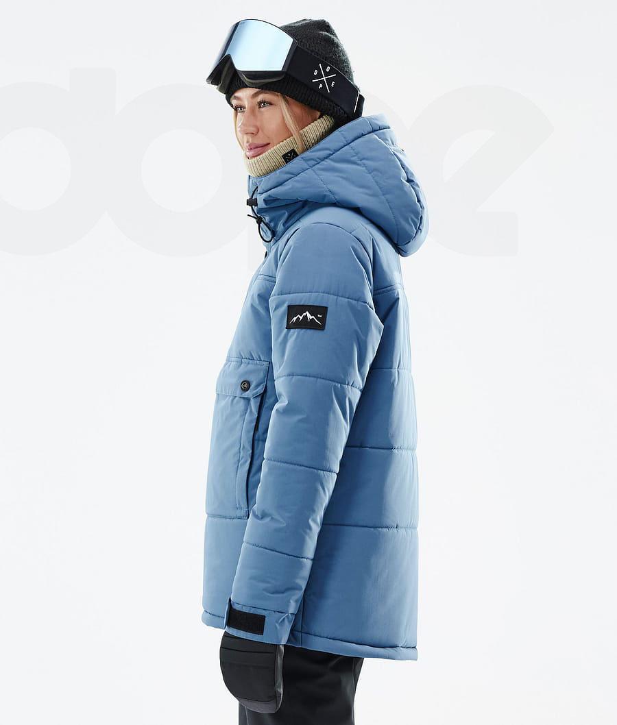 Dope Puffer W Snowboardkabát Női Kék Szürke | HUZG3503