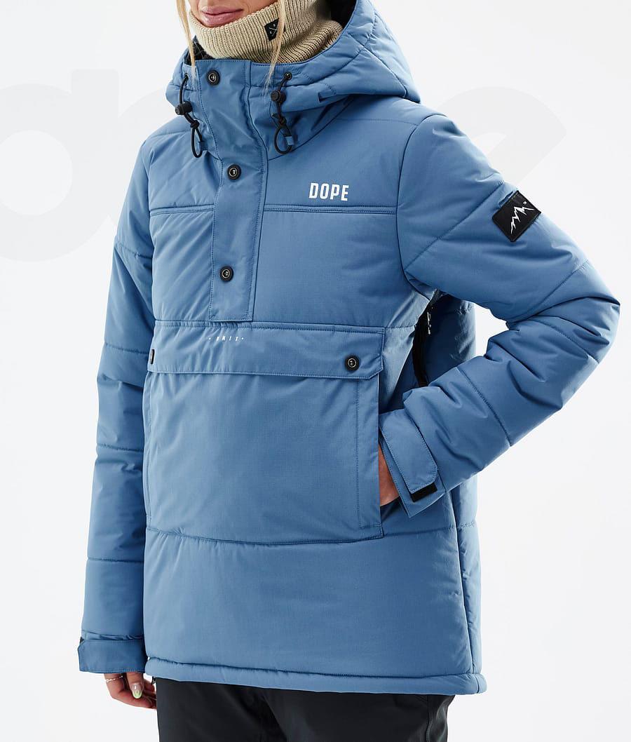 Dope Puffer W Snowboardkabát Női Kék Szürke | HUZG3503