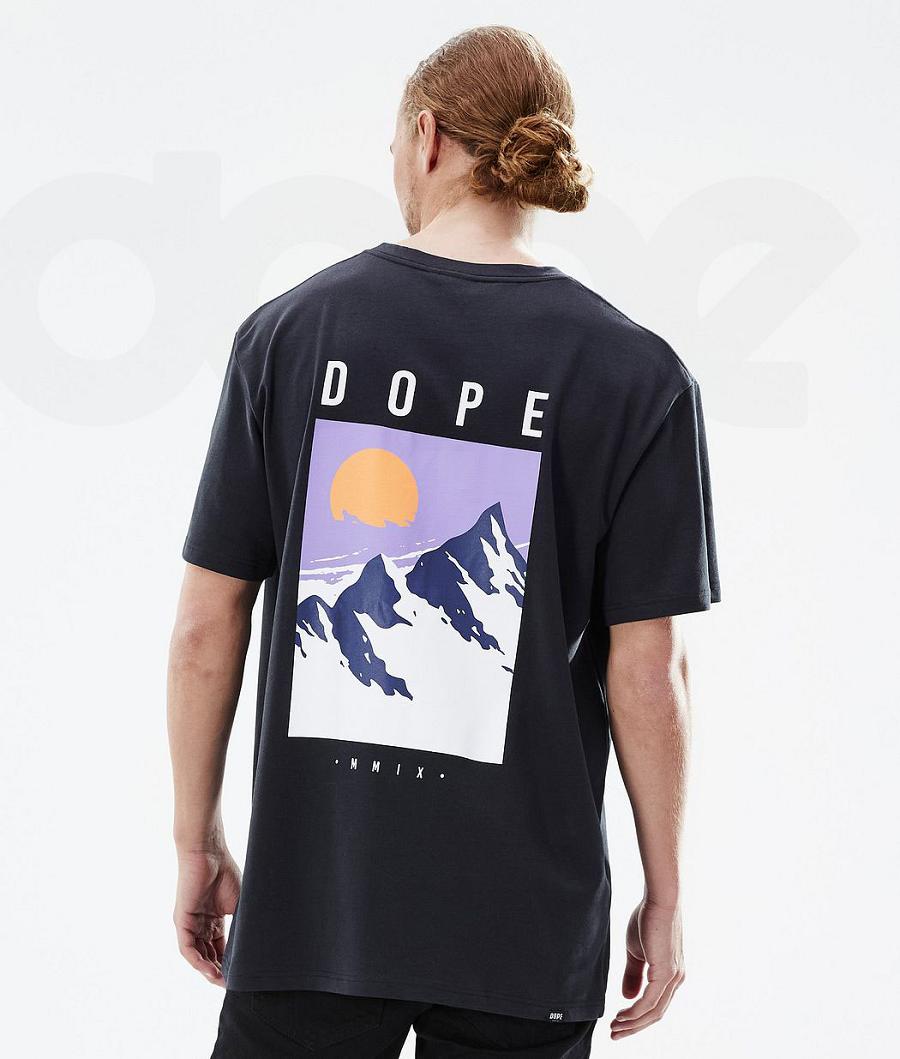 Dope Standard Peak Póló Férfi Fekete | HURW2990