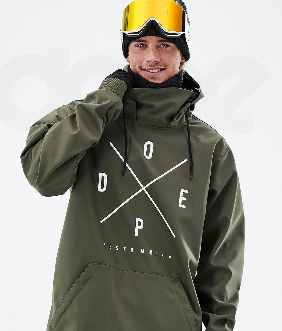 Dope Yeti 2X-Up Snowboardkabát Férfi Olivazöld Zöld | HUYU2846